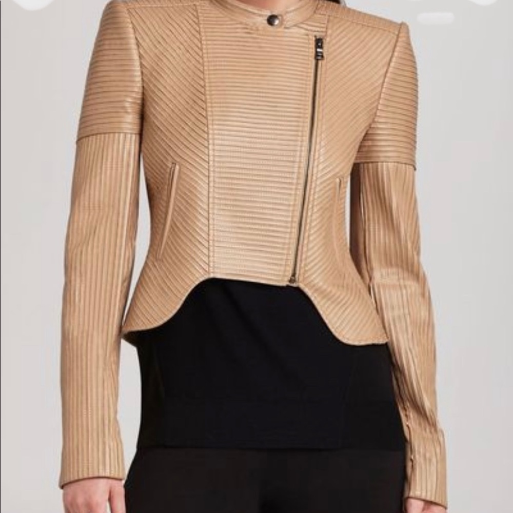 BCBG Maxazria leather moto jacket